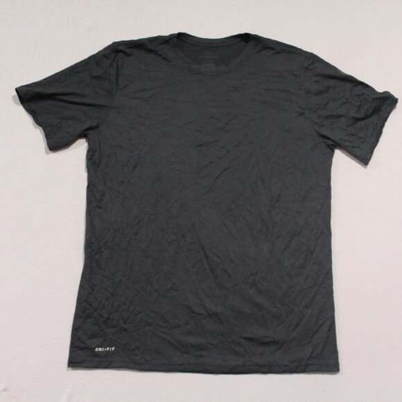 The Nike Tee Men Black Tee Shirt Short Sleeve Running Dri Fit Size XLT - Picture 1 of 8